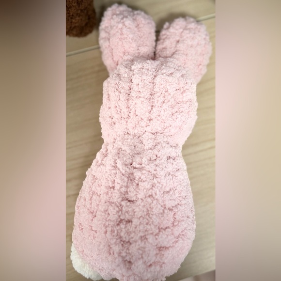 Handmade Hand Crafted Knit Pink Bunny Easter Gift - Picture 2 of 2